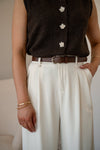 Carina Pants - Ecru 
LA V STORE