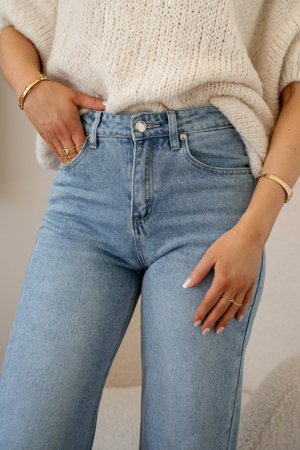 Juna Straight Jeans - Blue Jeans 
