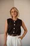 Bloom Top - Brown 
LA V STORE