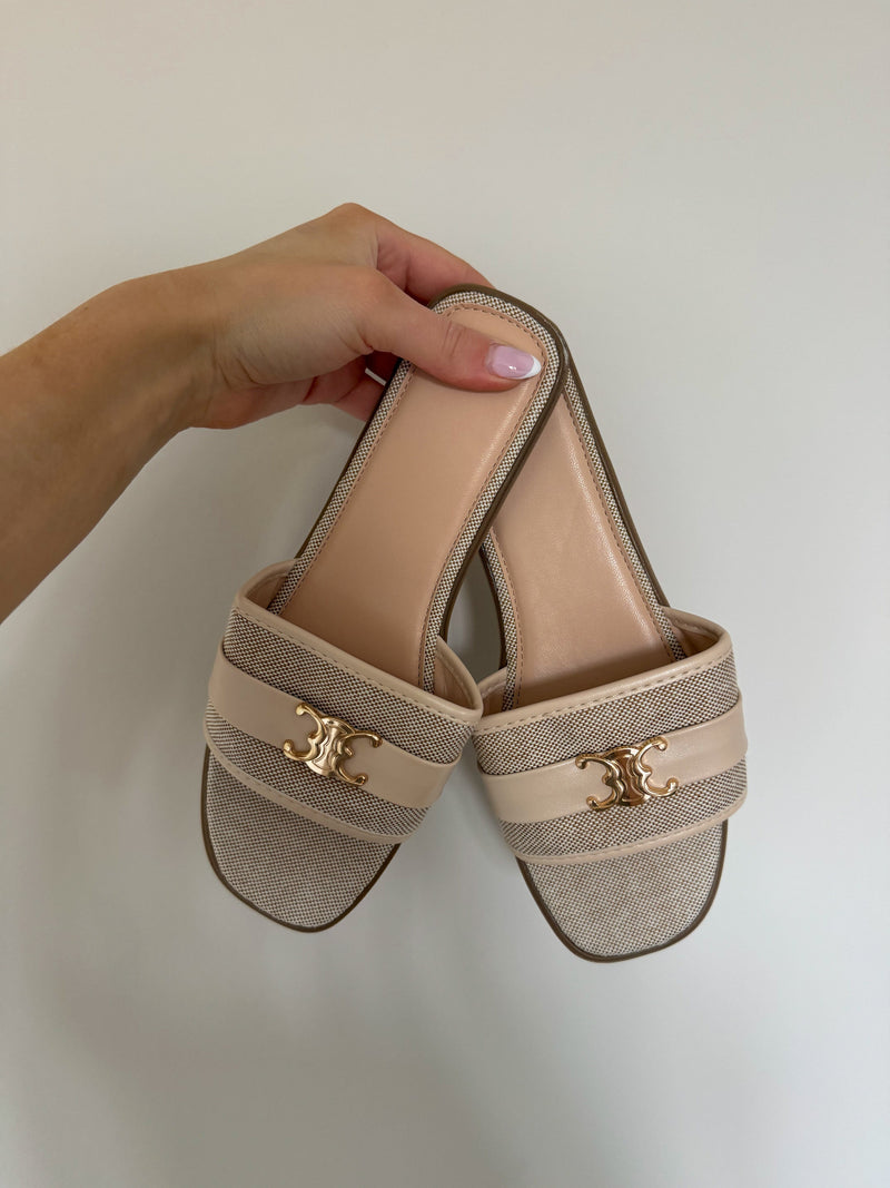 Lily Slippers - Beige - LA V STORE 