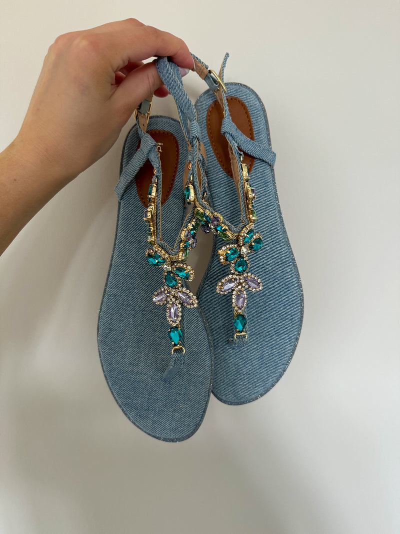 Lucy Sandals - Blue - LA V STORE 