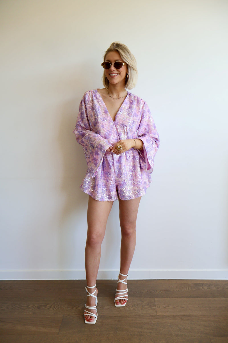 Violet Sparkle Playsuit - Lila
LA V STORE