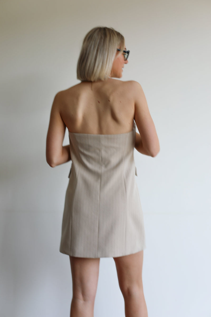 Elodie Dress -Beige 
LA V STORE