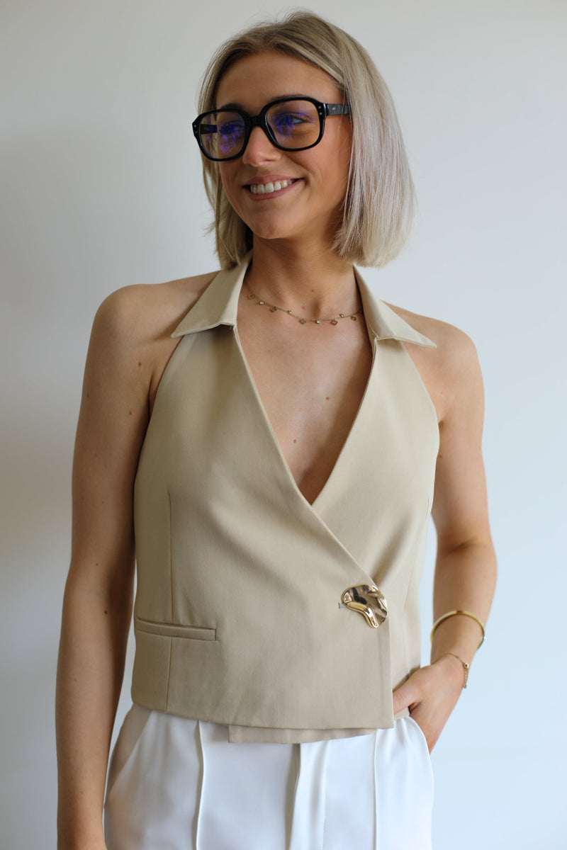 Zara Top - Beige
LA V STORE