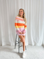Ella Striped Sweater - Orange Sweater 