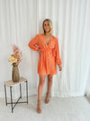Ellie Sparkle Dress - Orange Dress 