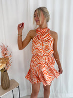 Zebra Dress - Orange Dress 
